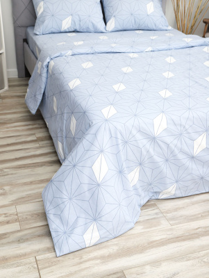 Пододеяльник поплин Галактика-компаньон серо-голубой